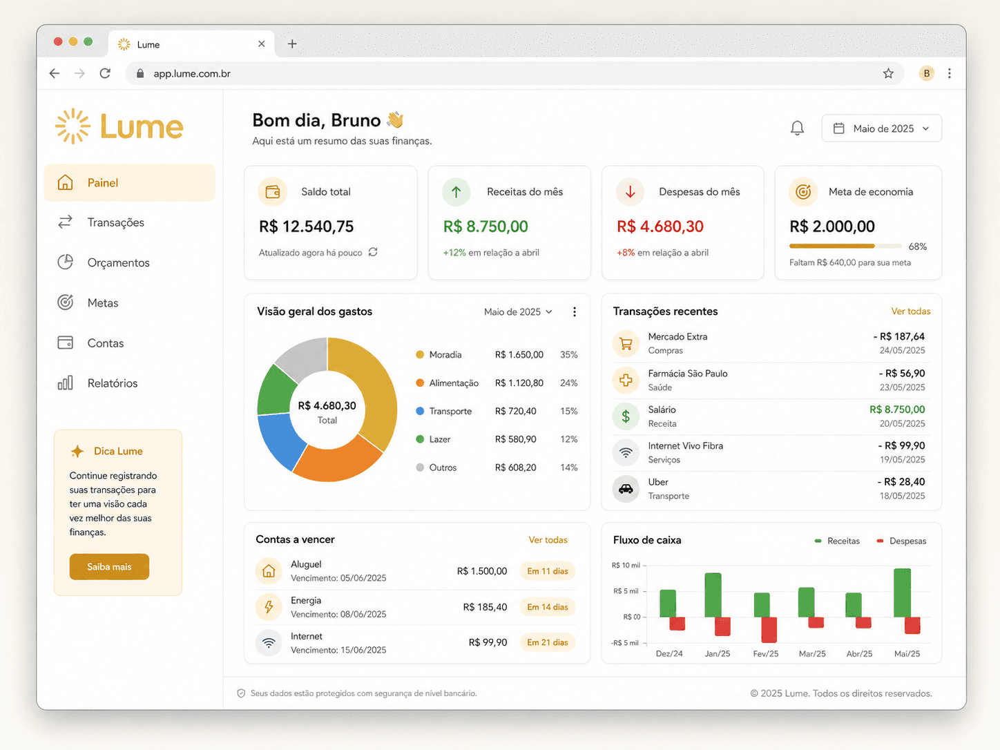 LUME — GESTÃO FINANCEIRA INTELIGENTE